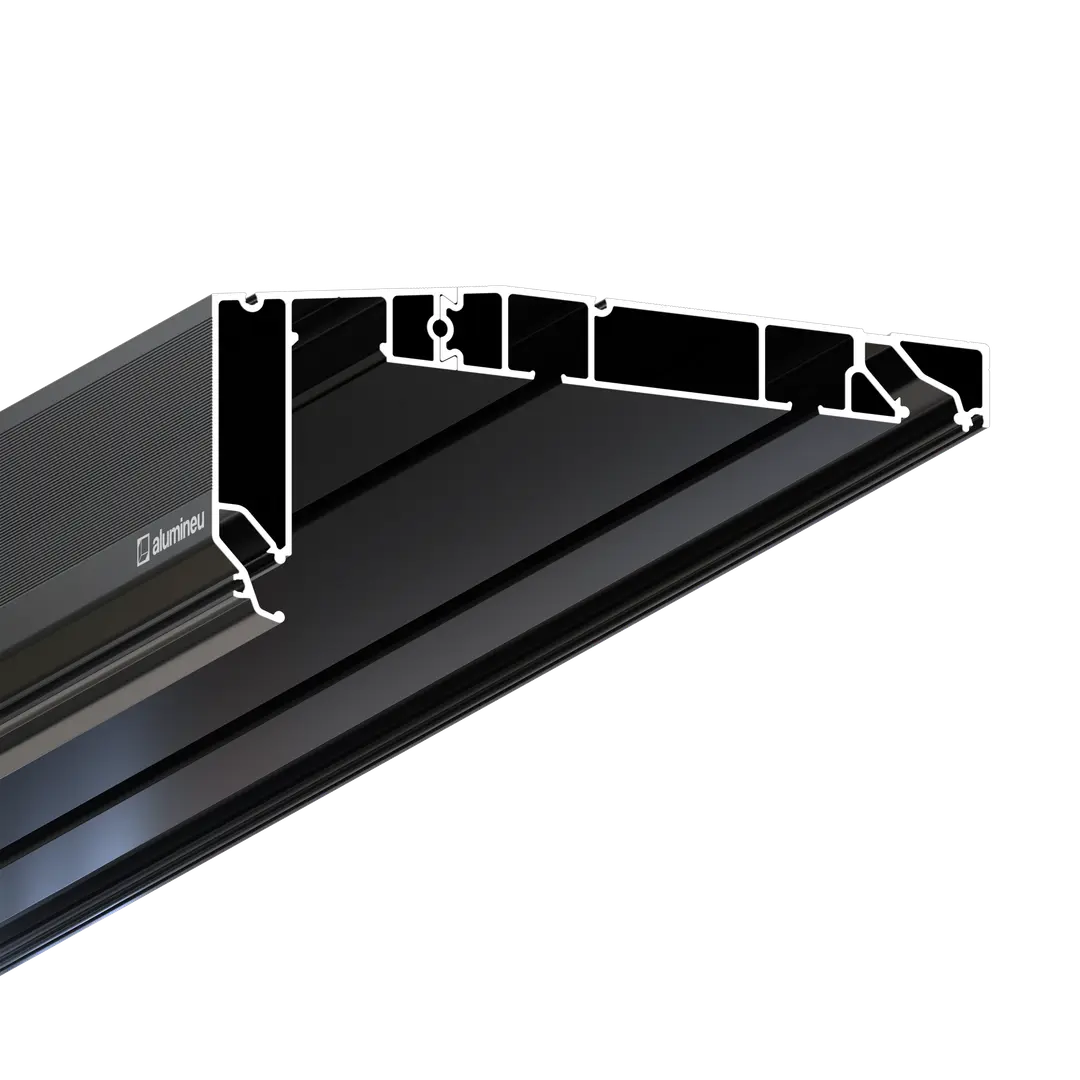 Profil CURTINA X412, Schwarz matt, Detailansicht