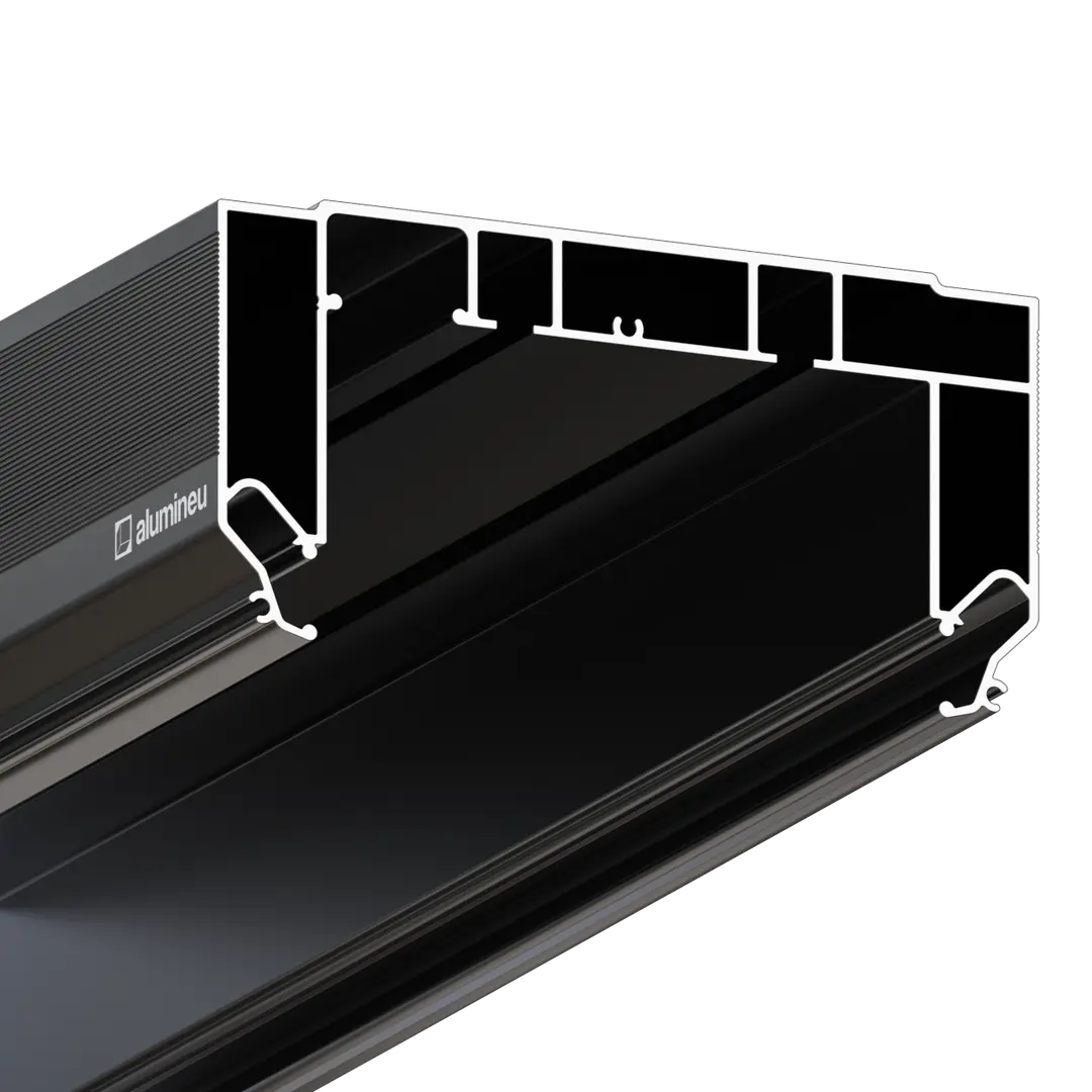Profil CURTINA X405, Schwarz matt, Detailansicht